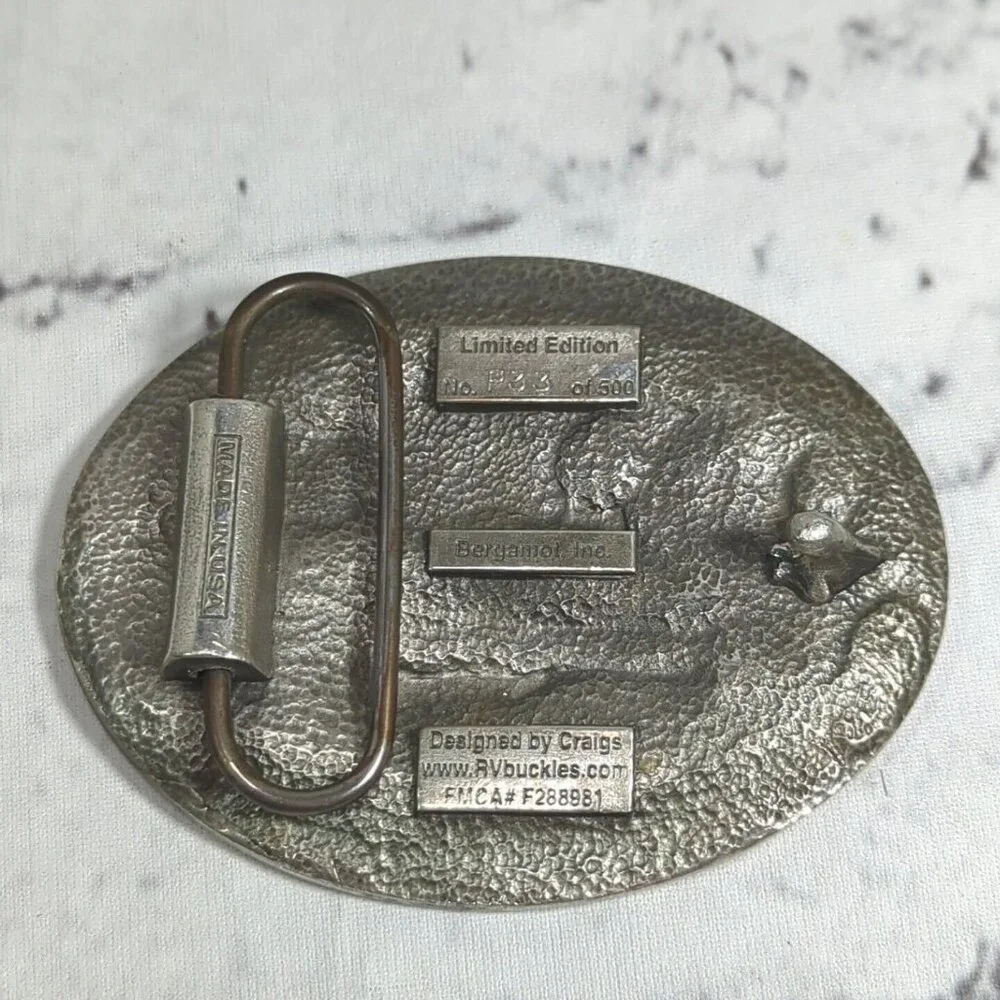 RV Buckles Limited Edition Scenic‎ Belt Buckle Detailed